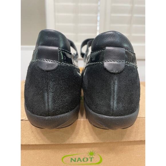 Naot Kirei Mary Jane Black Suede Leather Combo Size 10/11 US 41 EU NIB Versatile - Picture 9 of 14
